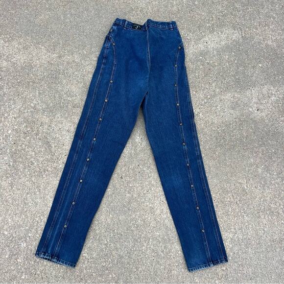 90s Cross J jeans high rise bareback western style with rivet detail down back - Picture 2 of 7